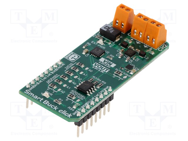 Click board; DC/DC converter; I2C; MIC2230; 3.3/5VDC