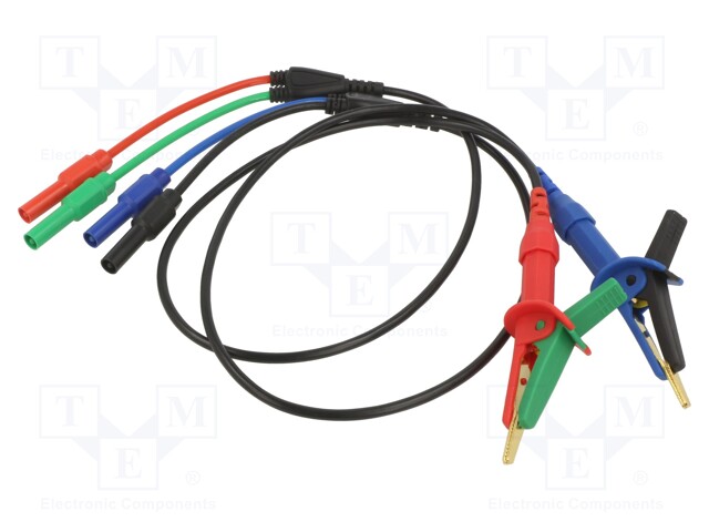 Test leads; banana plug x2,Kelvin vice; EX380580,EX380580-NIST