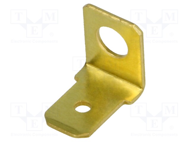 Terminal: flat; 6.3mm; 0.8mm; male; M4; non-insulated; screw; brass