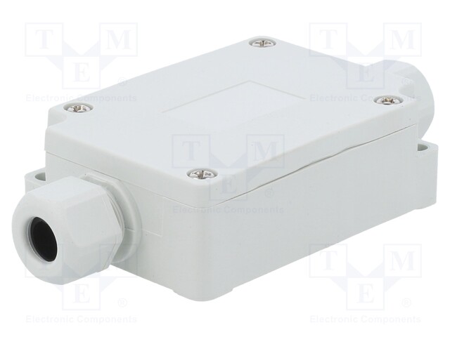 Enclosure: junction box; X: 50mm; Y: 70mm; Z: 24mm; IP65; light grey