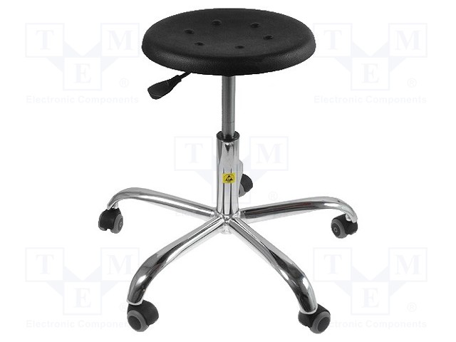 Stool; ESD; Seat dim: Ø340mm; 420÷545mm; EN 61340-5-1