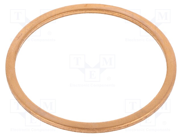 Gasket; copper; D: 2mm; Øint: 48mm; Øout: 55mm; DIN: 7603