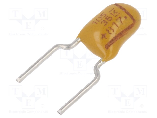 Capacitor: tantalum; 1uF; 35VDC; THT; ±20%; -55÷125°C; Series: T356