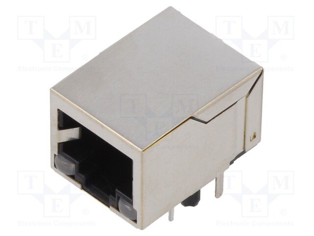 Socket; RJ45; PIN: 8; shielded,with LED; Layout: 8p8c; THT