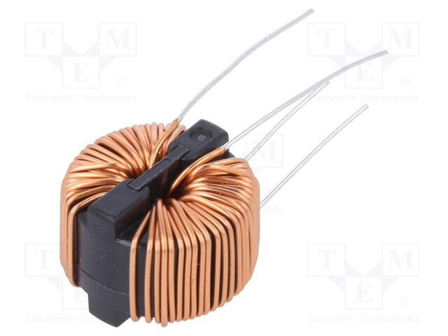 Inductor: wire with current compensation; THT; 13mH; 115mΩ; 2A