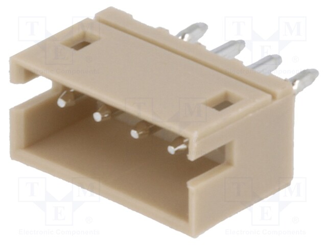 Socket; wire-board; male; 1.5mm; PIN: 4; THT; 100V; 1A; tinned; 20mΩ