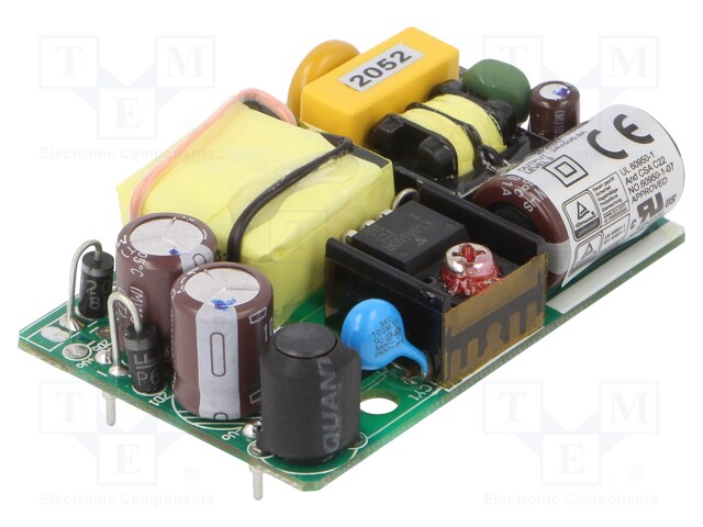 20W; 90÷264VAC; 24VDC; 900mA; -25÷70°C; Mounting: PCB; 85%; 5656V