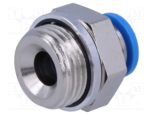 Push-in fitting; straight; Input thread: G 3/8" external; 8mm