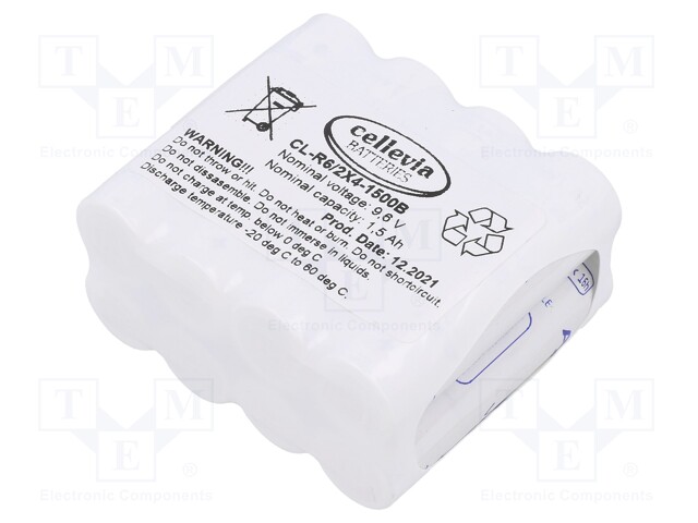 Re-battery: Ni-MH; AA; 9.6V; 1500mAh; soldering lugs; 58x30x52mm