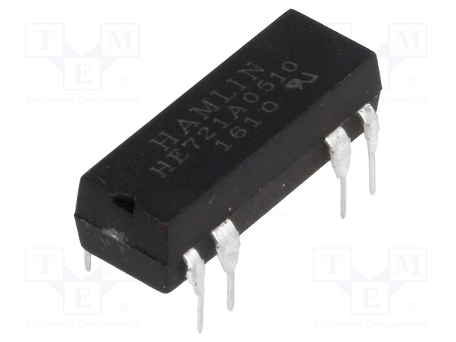 Relay: reed; SPST-NO; Ucoil: 5VDC; max.200VDC; Rcoil: 500Ω; 50mW; PCB