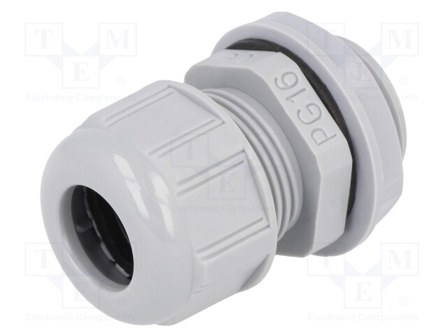 Cable gland; PG16; IP68; Mat: polyamide; dark grey; UL94V-2