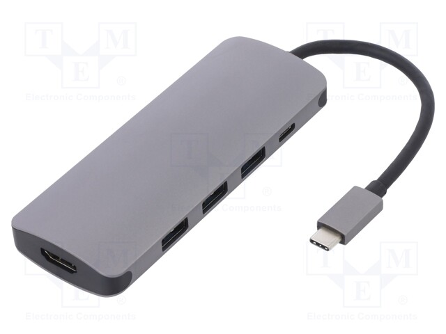 Adapter; USB 3.1; 260mm; Colour: grey