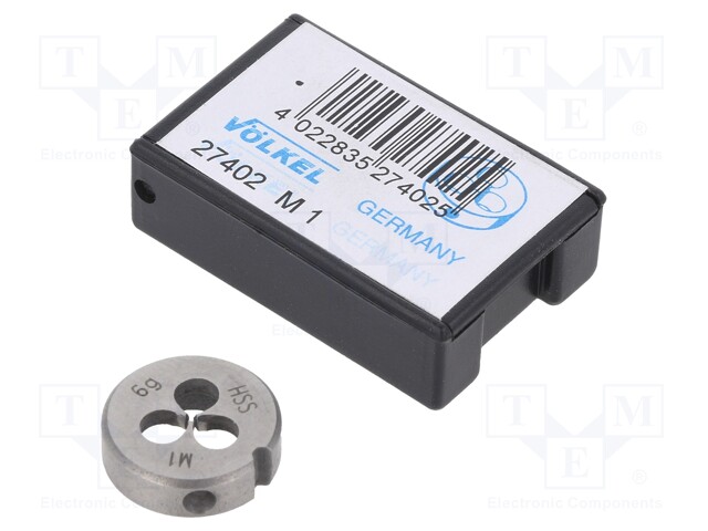 Threading die; HSS; M1; 0.25; Ø: 16mm; Thk: 5mm; Conform to: DIN 223