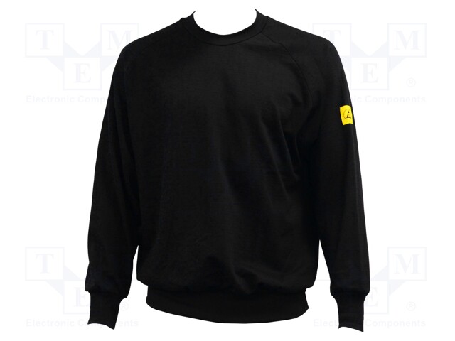 Sweatshirt; ESD; L; EN 61340-5-1; black