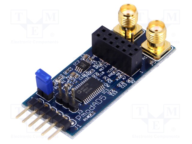 Pmod module; A/D converter; SPI; AD7193; Pmod connector,SMA x2