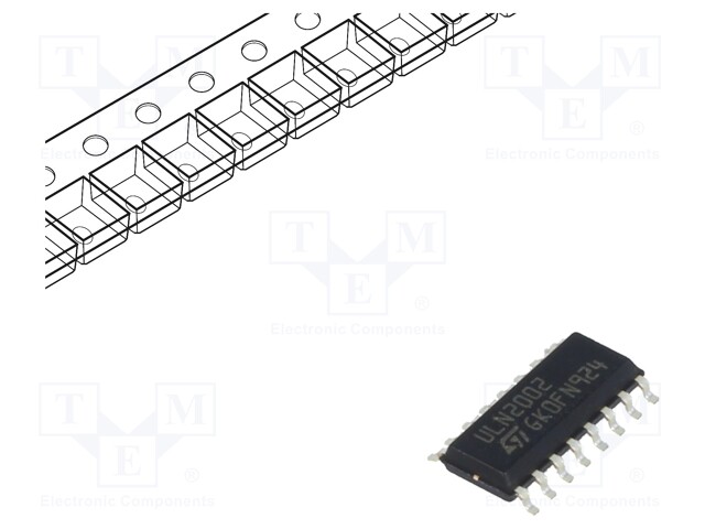 Driver; darlington,transistor array; 0.5A; 50V; Channels: 7; SO16