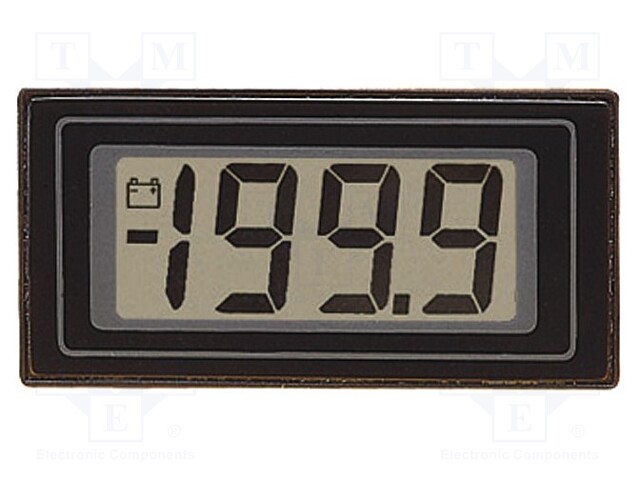 Panel; LCD 3,5 digit 12,5mm; VDC: 0÷200mV; 24x48x10.5mm; 45x23mm