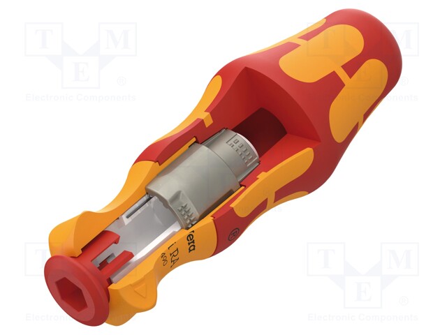 Screwdriver handle; insulated; with ratchet; 115mm