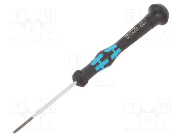 Screwdriver; slot; precision; 2,0x0,4mm; Blade length: 60mm