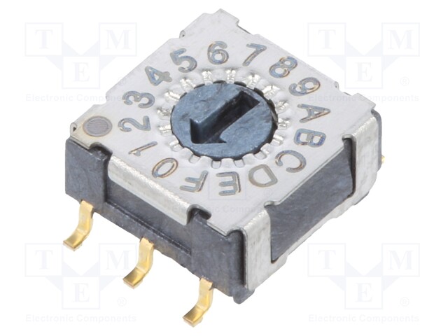 Encoding switch; HEX/BCD; Pos: 16; SMT; Rcont max: 80mΩ