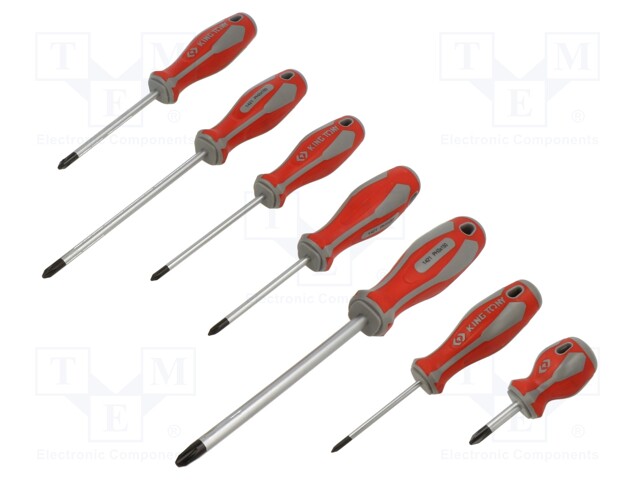 Kit: screwdrivers; Pcs: 7; Phillips