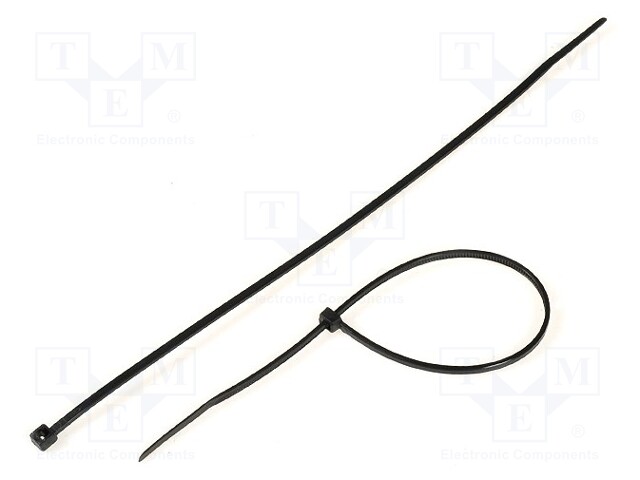 Cable tie; L: 203mm; W: 3.2mm; polyamide; 176.5N; black; Ømax: 53mm