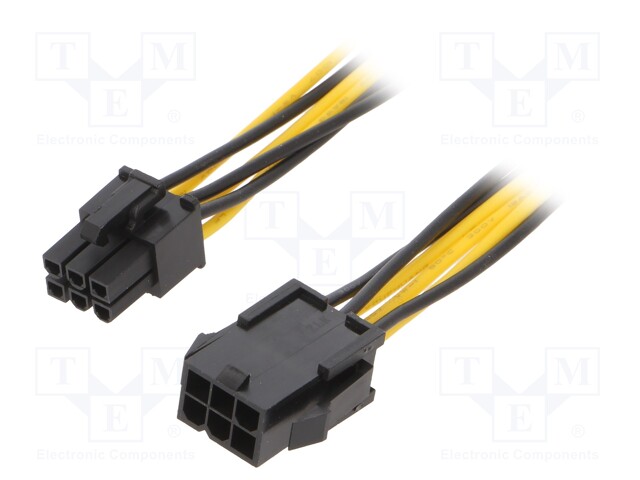 Cable: mains; PCI-E 6pin male,PCI-E 6pin female; 0.4m