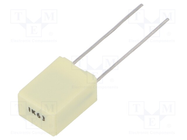 Capacitor: polyester; 1uF; 40VAC; 63VDC; Pitch: 5mm; ±10%; -55÷105°C