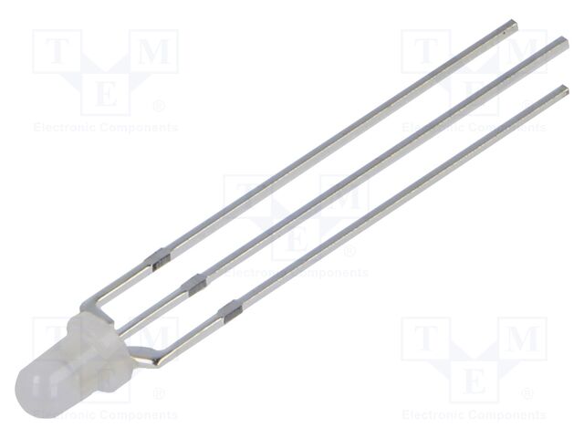 LED; 3mm; red/yellow; 30°; Front: convex; 1.9÷2.4V; No.of term: 3