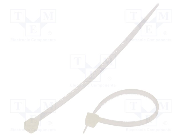 Cable tie; L: 80mm; W: 2.5mm; polyamide; 80N; natural; Ømax: 14mm