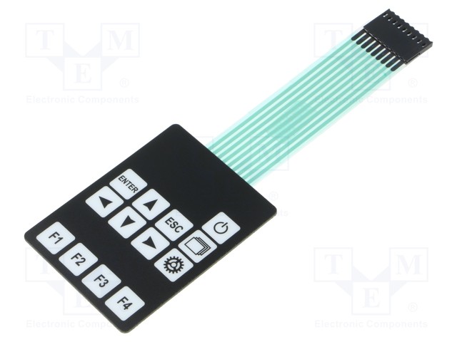 Keypad: membrane; No.of butt: 13; W: 54mm; Pitch: 2.54mm; L: 72mm