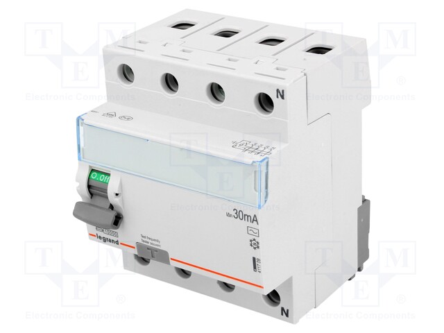 RCD breaker; Inom: 63A; Ires: 30mA; Max surge current: 250A; 400V