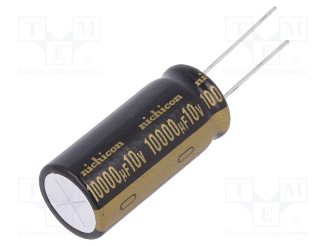 Capacitor: electrolytic; THT; 10000uF; 10VDC; Ø16x35.5mm; ±20%