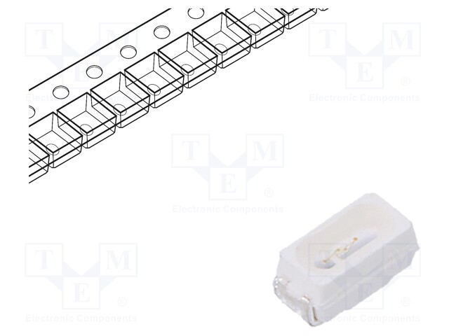 LED; SMD; 3014,PLCC2; red; 230÷530mcd; 3x1.32x1.4mm; 120°; 1.8÷2.4V