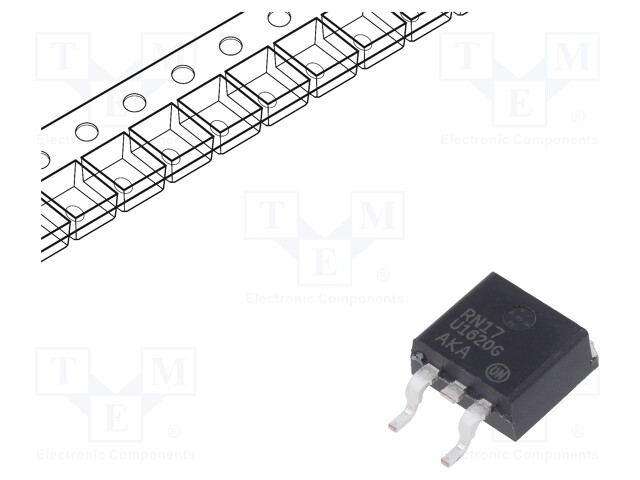 Diode: rectifying; SMD; 200V; 2x8A; 35ns; D2PAK; Ufmax: 895mV