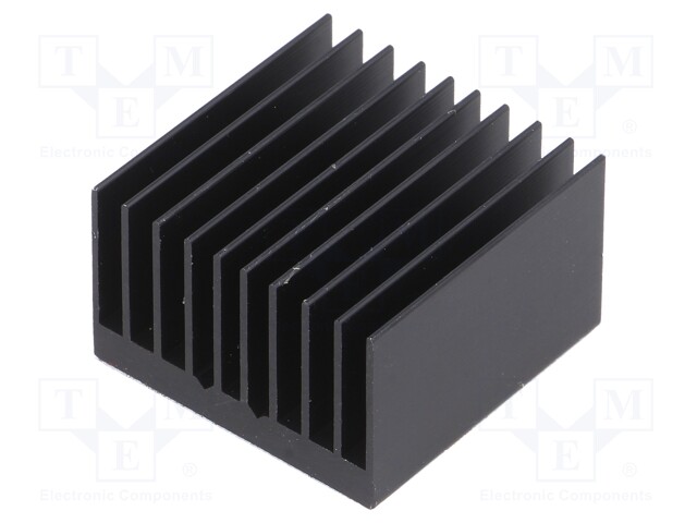 Heatsink: extruded; grilled; black; L: 32.5mm; W: 32.5mm; H: 19.5mm