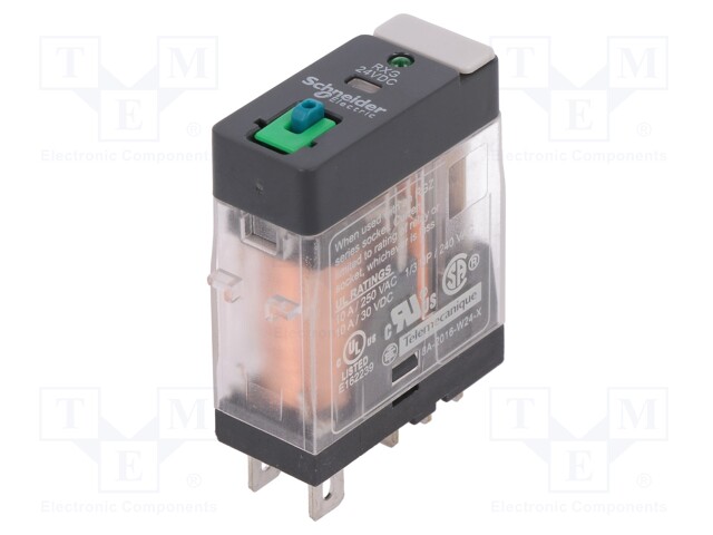 Relay: electromagnetic; SPDT; Ucoil: 24VDC; 10A/250VAC; 10A/30VDC