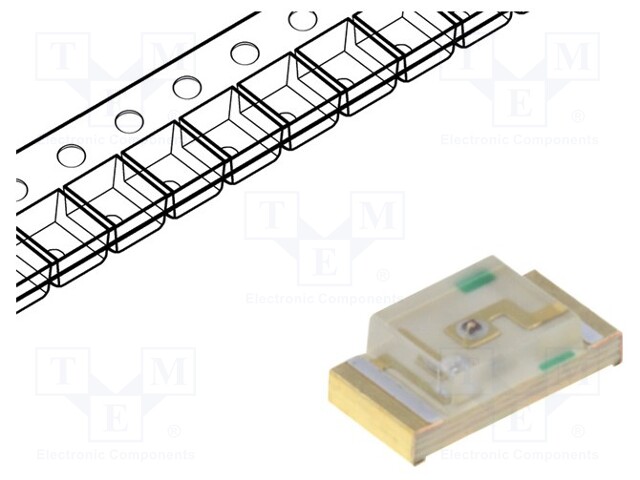 LED; SMD; 1206; red; 50÷150mcd; 3.2x1.6x1.1mm; 120°; 1.95÷2.5V; 20mA