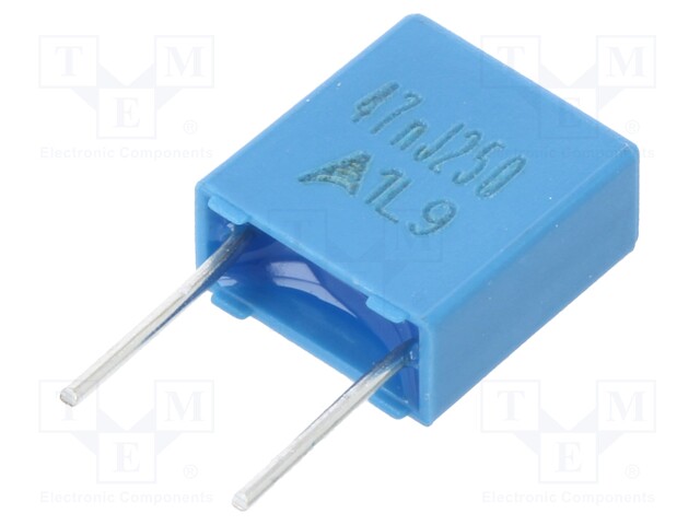 Capacitor: polyester; 47nF; 160VAC; 250VDC; Pitch: 5mm; ±5%