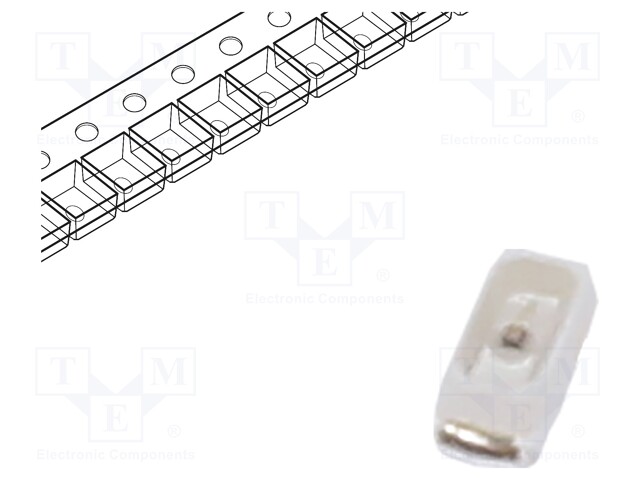 LED; SMD; 0603; yellow; 150÷250mcd; 1.65x0.8x0.55mm; 120°; 1.6÷2.4V