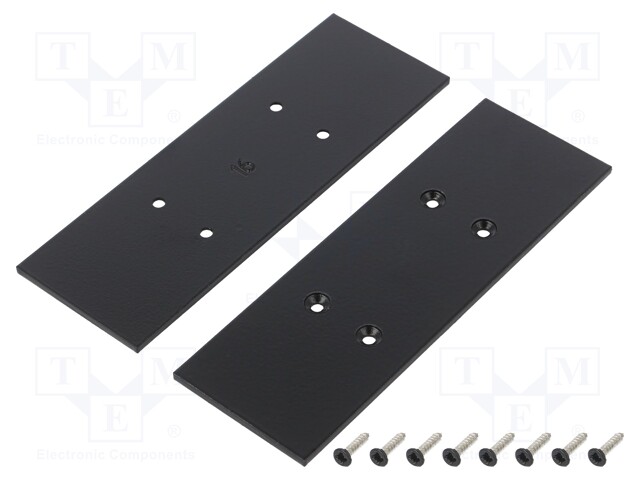 Cap for LED profiles; black; steel; Application: VARIO30