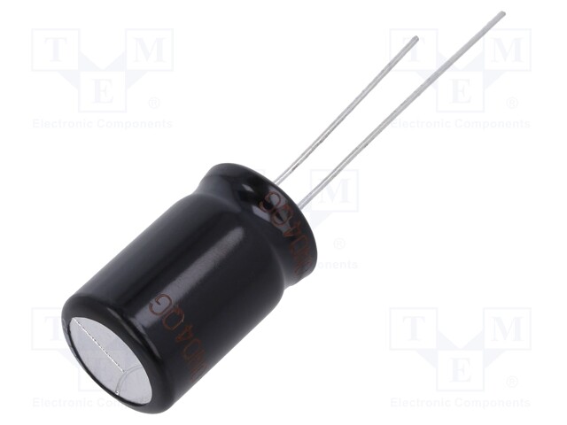 Capacitor: electrolytic; THT; 470uF; 35VDC; Ø12.5x20mm; Pitch: 5mm