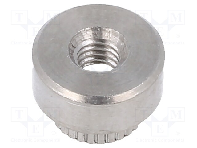 Nut; round; M3; A1 stainless steel; BN: 639; push-on