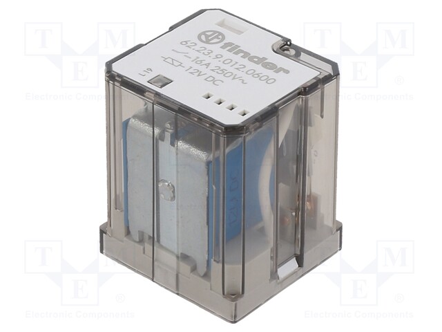 Relay: electromagnetic; 3PST-NO; Ucoil: 12VDC; 16A/250VAC; 48Ω