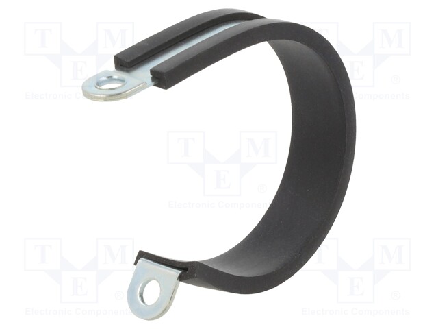 Fixing clamp; ØBundle : 41mm; W: 12mm; steel; Cover material: EPDM