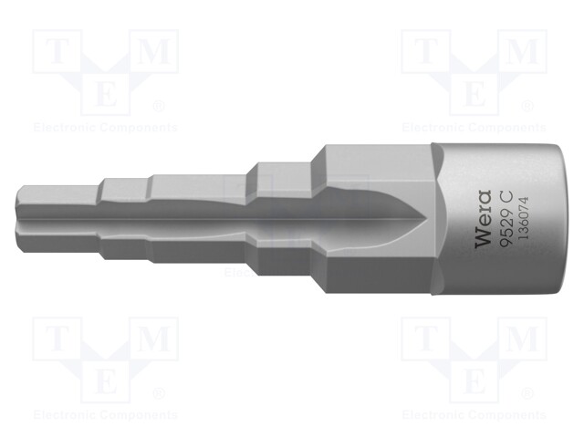 Socket; for heaters,stepped; 1/2",3/8",7/16"; 16mm,21mm; 1/2"