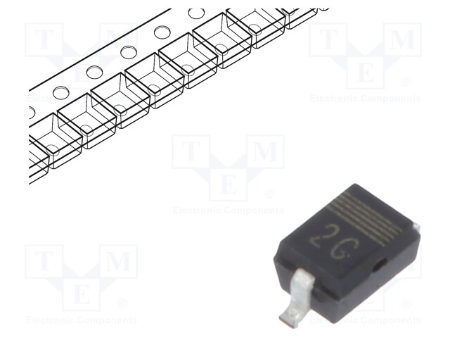 Diode: Schottky rectifying; SMD; 40V; 0.75A; Ufmax: 0.74V; SOD323