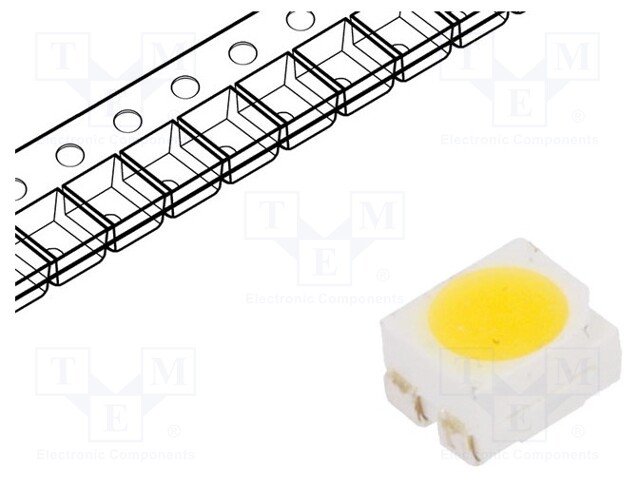 LED; SMD; 3528,PLCC4; white warm; 2000mcd; 120°; 50mA; 3÷3.8V