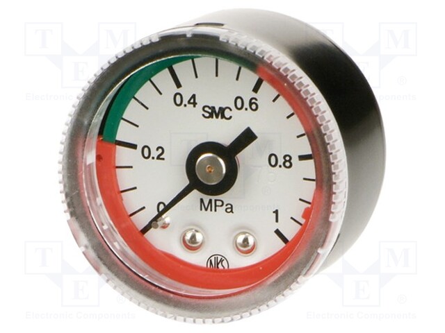 Manometer; R 1/8"; outside; Working pressure: 0÷10bar; Ø: 37.5mm