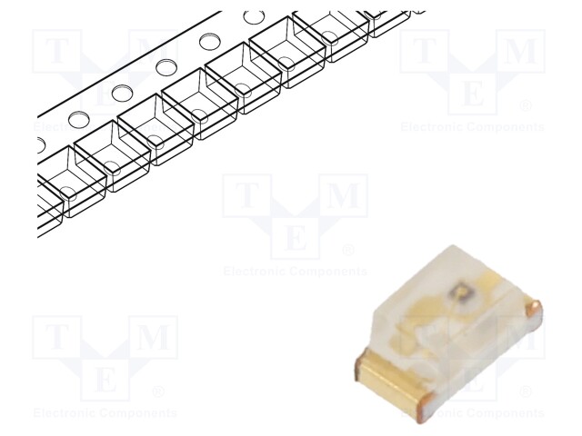 LED; SMD; 0603; green; 1.2÷3mcd; 1.6x0.8x0.75mm; 120°; 1.9÷2.3V; 2mA